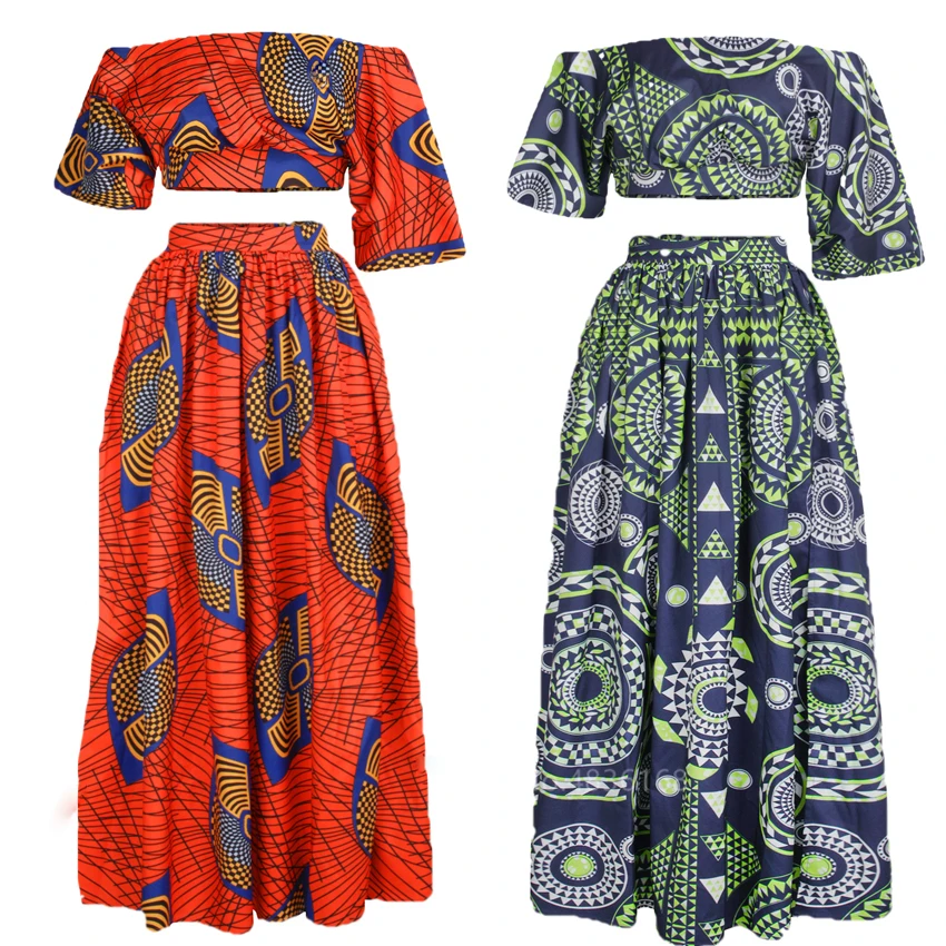 Модная женская одежда в африканском стиле с открытыми плечами укороченный топ