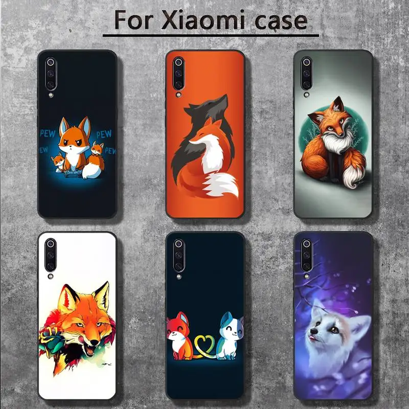 

Lovely Cartoon Animals Fox Phone Case for Xiaomi mi 6 6plus 6X 8 9SE 10 Pro mix 2 3 2s MAX2 note 10 lite Pocophone F1