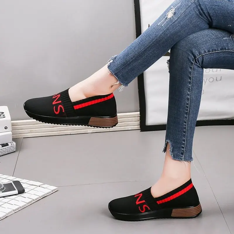 women flats shoes woman breathable mesh sneakers flatform wedges shoe slip on sandals chaussures femme zapatos mujer sapatoH1354 | Обувь