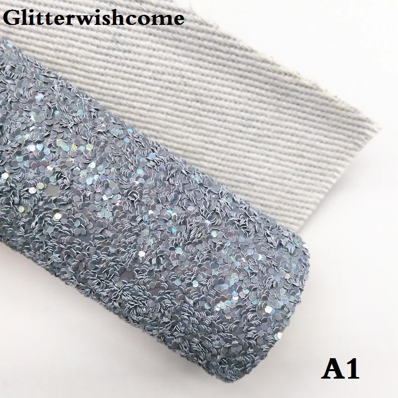 A1 Glitterwishcome 30X134 см мини-рулон синтетическая кожа, массивная блестящая кожа, искусственная ткань из искусственной кожи винил для бантов, GM034 - Цвет: A1