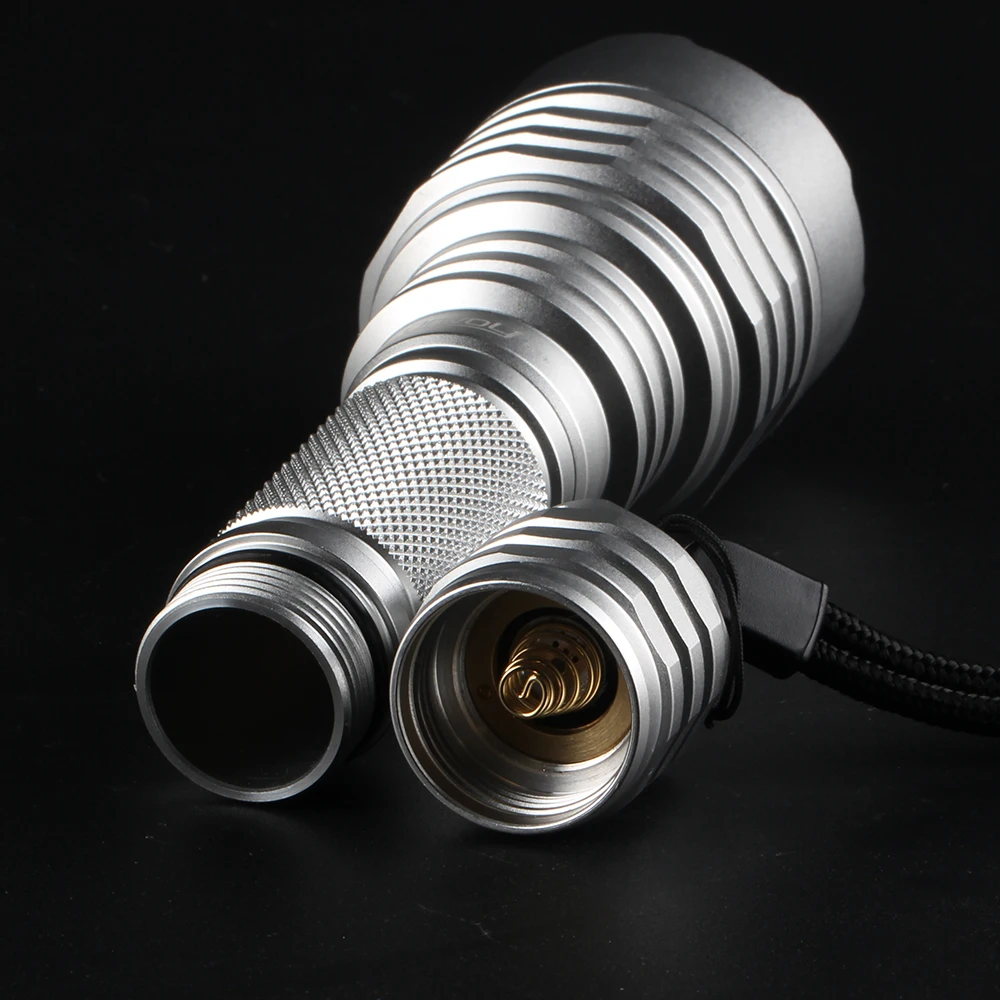 Серебряная вспышка конвой C8 плюс с Luminus SST40 Led Linterna 18650 флэш фонарь свет 2000lm