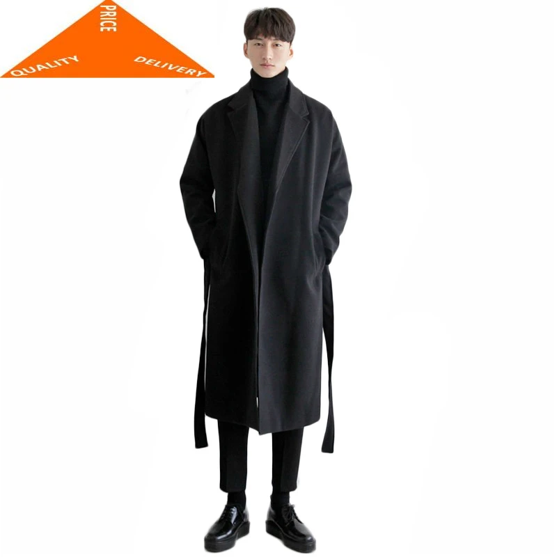 Мужской осенне-зимний Тренч 2020 пальто куртка Мужская Повседневная модная