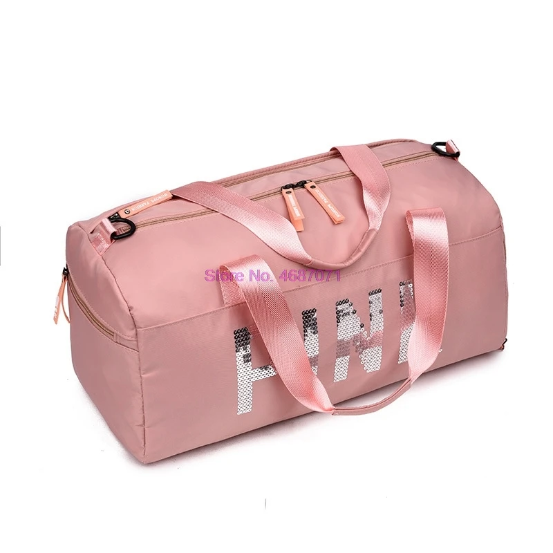 Доставка DHL 10 шт. недорогая Черная спортивная сумка с блестками для женщин