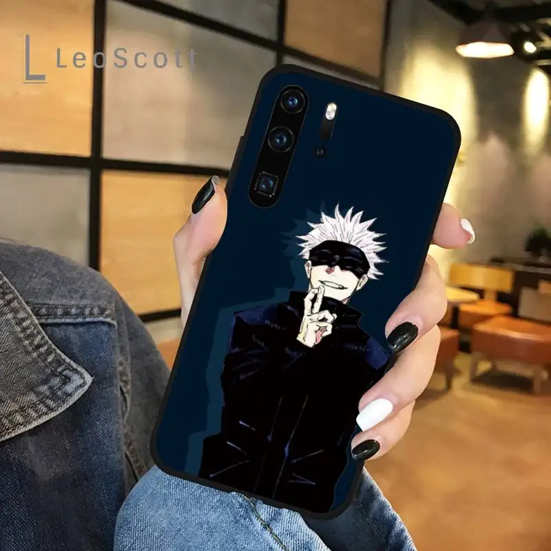 

Anime Cartoon Jujutsu Kaisen Satoru Phone Case For Huawei honor Mate P 9 10 20 30 40 Pro 10i 7 8 a x Lite nova 5t