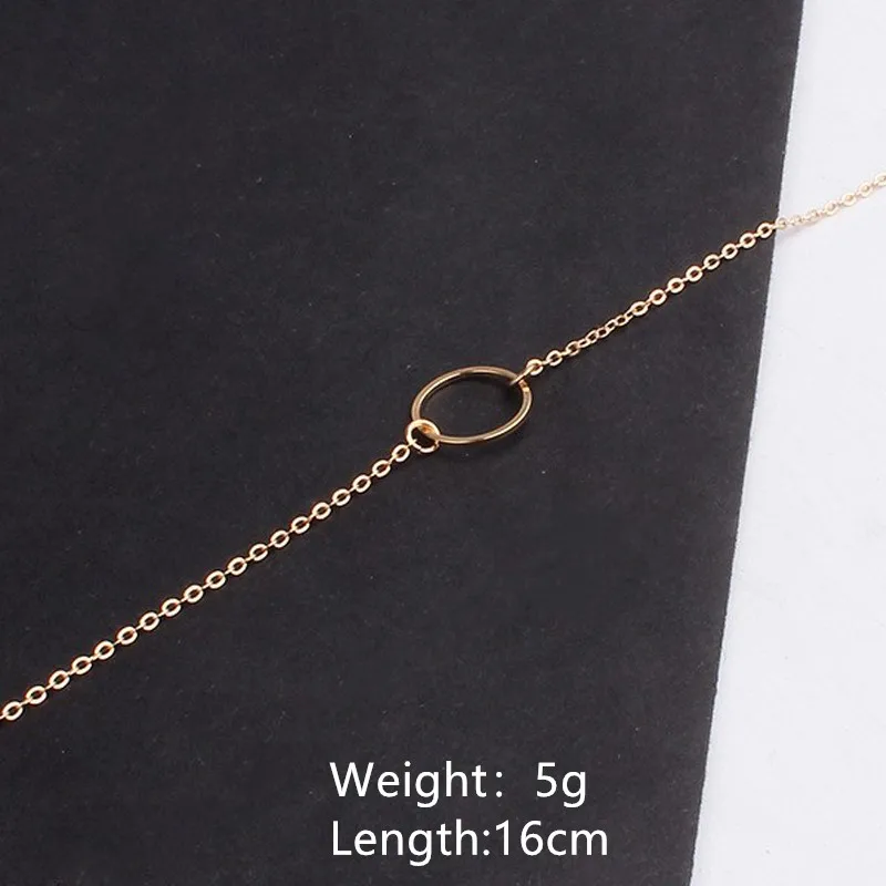 Простой Круглый браслет золотого и серебряного цвета для женщин звеньевой