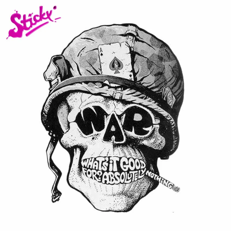 

Smoking Skull Motorcycle Helmet Decal Car Sticker Anime car sticker decal decor Off-road laptop trunk guitar Vinyl sticker