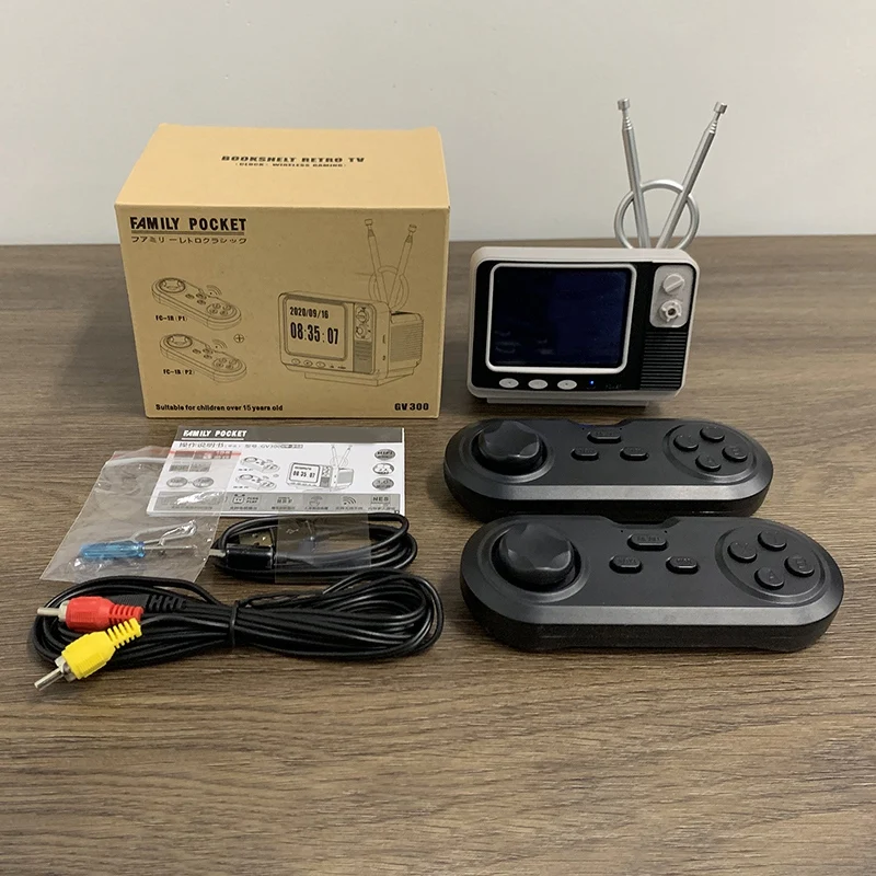 GV300 Retro Bookshelf TV Game Console 2.4G Bluetooth Wireless Controller HD 3.0 Display Nostalgic Classic With 108 Games | Электроника