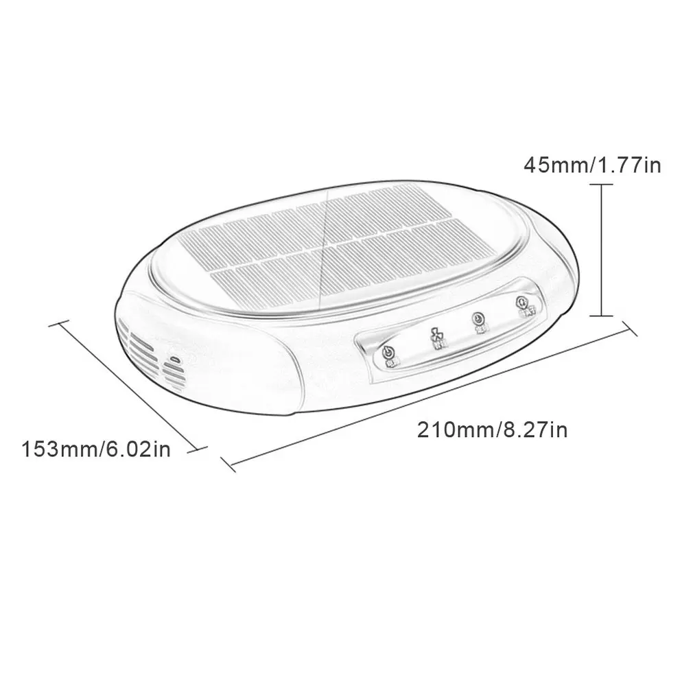 

Car negative ion air purifier ABS aluminum alloy Perfume Aromatherapy Automobile Solar Car Air Purifier