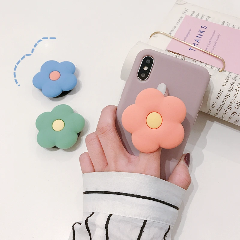 Милый Цветок раскладной стенд Kawaii для мобильный телефон держатель iPhone X 8 7 6 Plus IPAD
