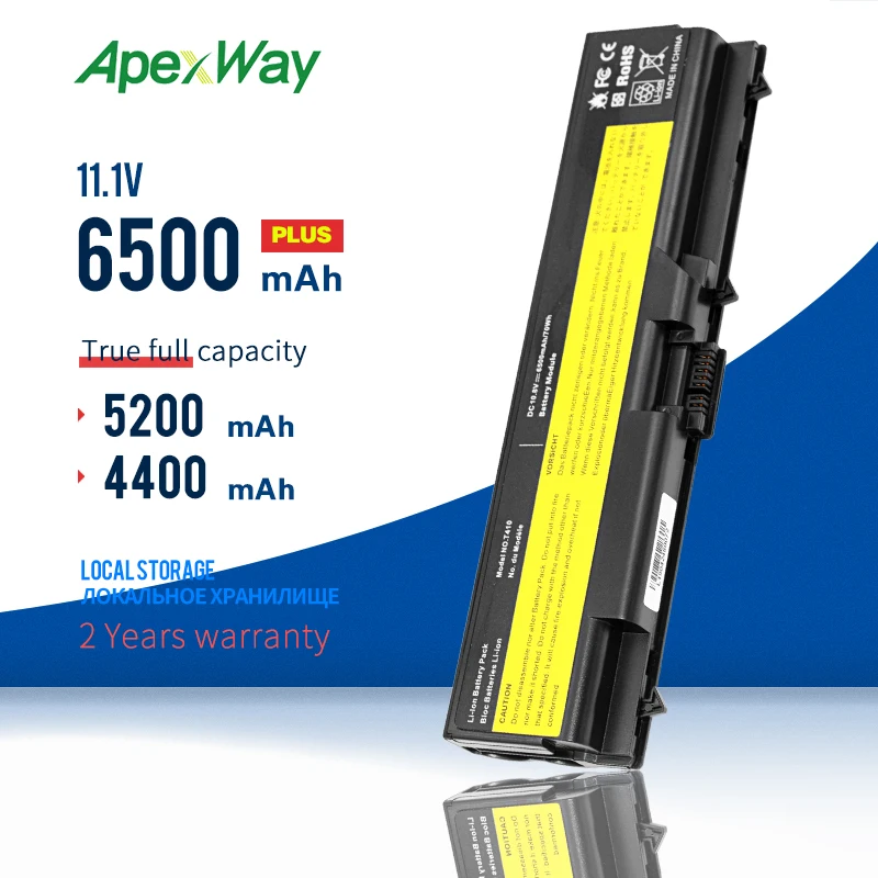Аккумулятор Apexway для ноутбука Lenovo ThinkPad L420 L421 L510 L512 L520 SL410 SL510 T410 T410i T420 T510 T510i T520 T520i