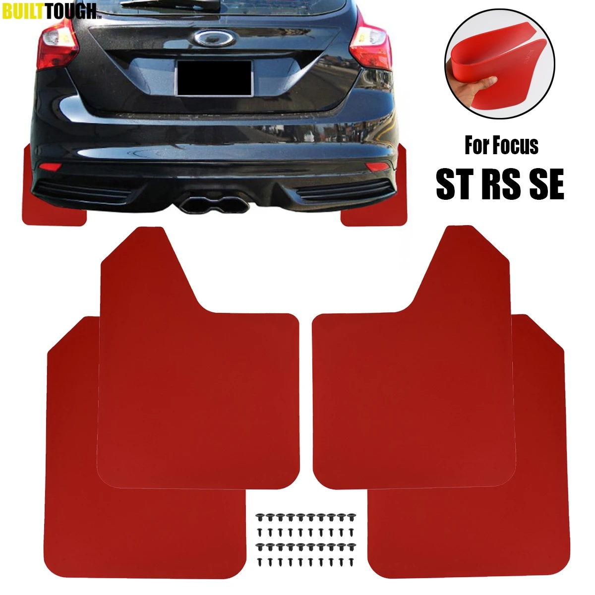 Для Ford Focus ST RS SE Titanium LT XR5 Mk MK2 MK3 MK4 2 3 4 ST225 ST250 красные Брызговики|Грязезащита| |