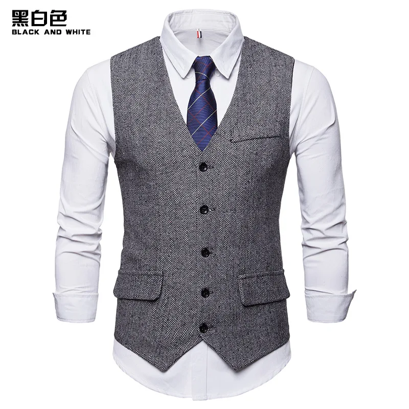 

Cross-border for herringbone male money tothe single-breasted ma3 jia3 suit vest M49