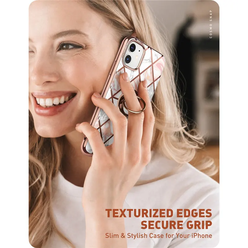 i blason for iphone 12 case12 pro case 6 1 2020 cosmo snap marble case with built in rotatable ring holder support car mount free global shipping