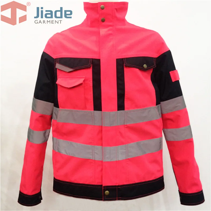 Hi Viz Pink Jiade рабочая одежда куртка Светоотражающая куртка высокая видимость непромокающая куртка водостойкое пальто - Цвет: Hi Viz Pink