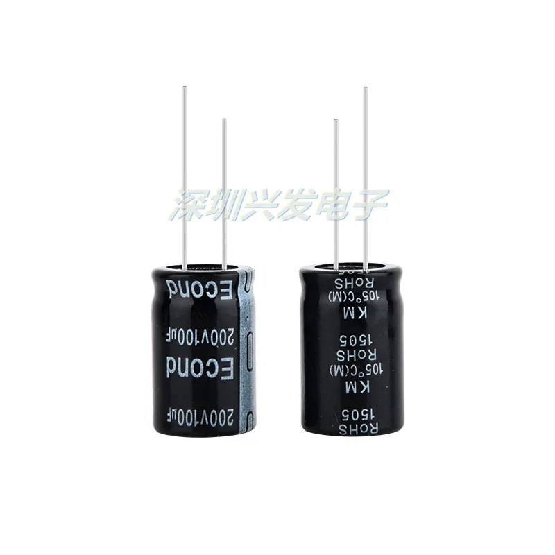 5 шт. 200v100uf Новый высокочастотное низкое сопротивление алюминиевый