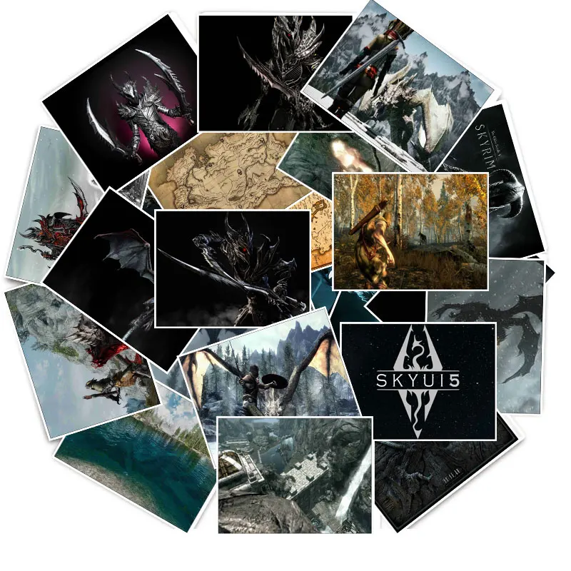 Наклейки на телефон The Elder Scrolls V Skyrim 25 шт./упак. Стикеры для телефона автомобиля