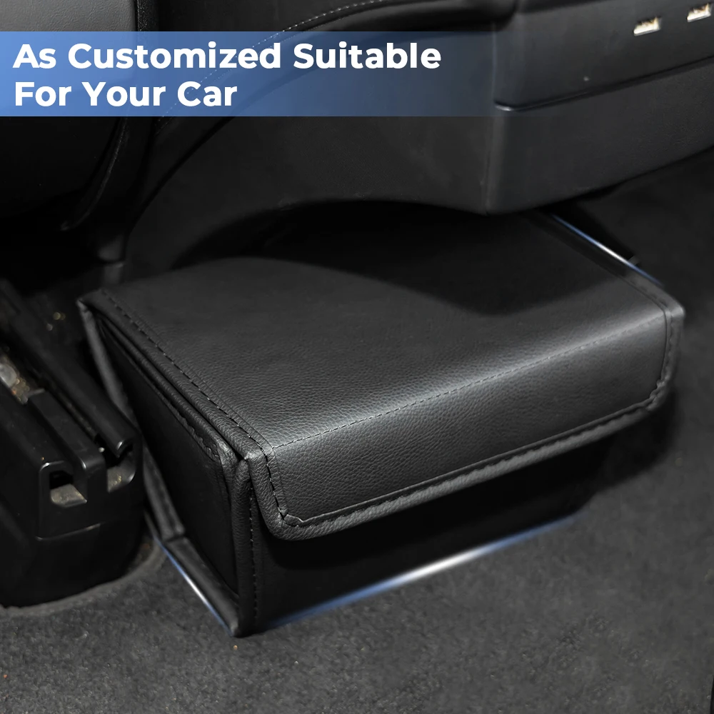 

Car Storage Box for Tesla Model Y Organizers Front Rear Seats Boxes PU Leather Car Storage Underseat Auto Car Accessories