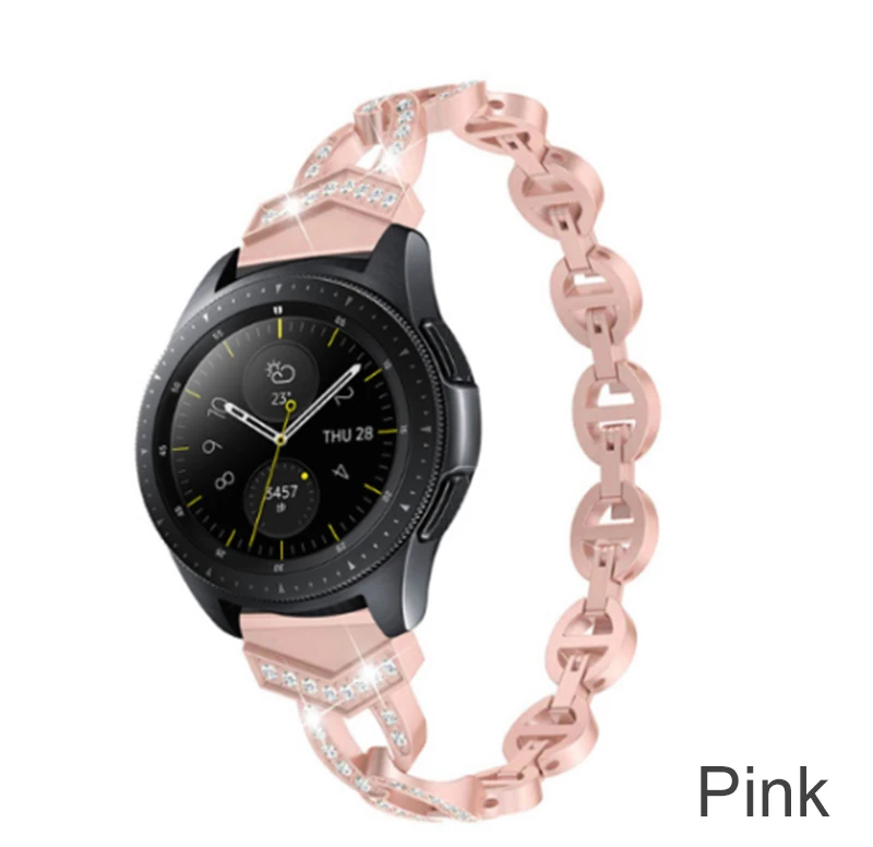 Rose pink Essidi 20 мм универсальный смарт-браслет ремешок для samsung Galaxy 42 мм Женские Модные металлические Смарт-часы ремешок для samsung Galaxy 42 мм - Цвет: Rose pink