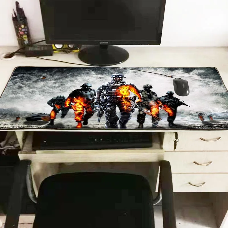 Mairuige Battlefield Mouse Pads Speed Large Locking Edge Mouse Pad High Quality Rubber Gamer Soft Keyboards Gaming Mousepad