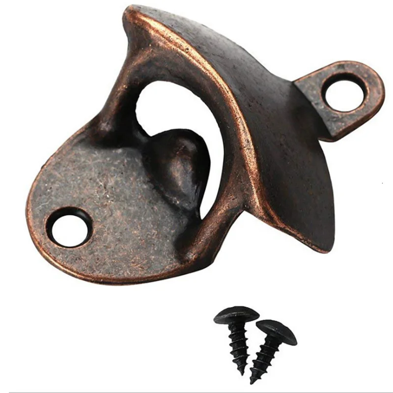10 Pack Bottle Opener Wall Mounted Rustic Beer Set Vintage Look with Mounting Screws for Kitchen Cafe Bars | Дом и сад