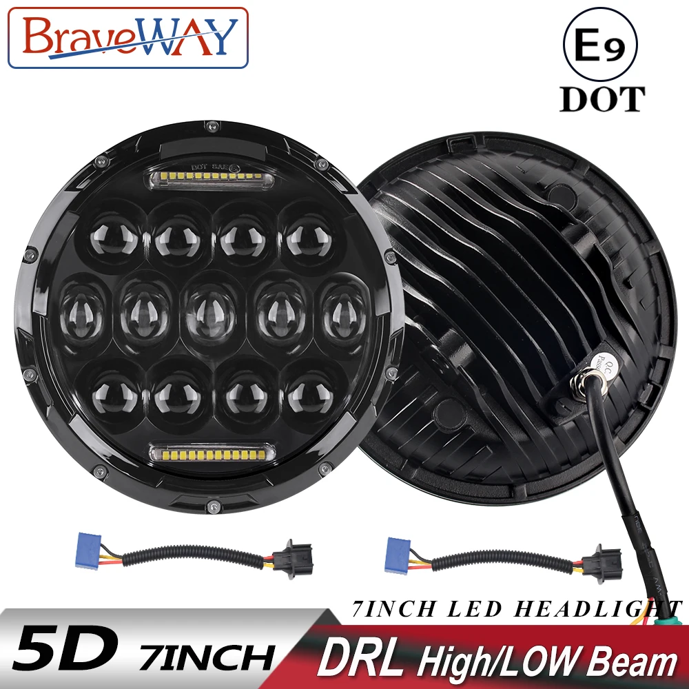 Braveway 75 Вт 30 6500 к 7 дюймов круглый светодиодный светильник с ангельскими глазами