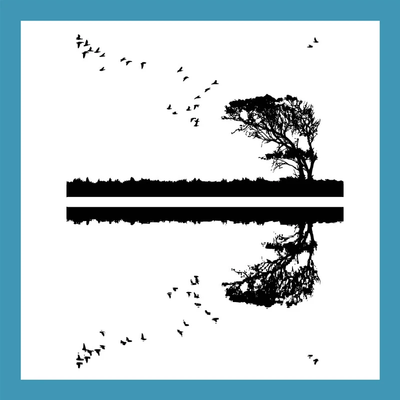 

ZATBWS Beautiful reflection Clear Stamps For DIY Scrapbooking/Card Making/Album Decorative Rubber Stamp Crafts