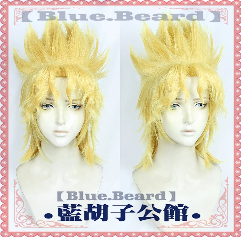 Новый аниме JoJo's причудливый Adventure DIO Brando косплей парик для волос золотой Sa