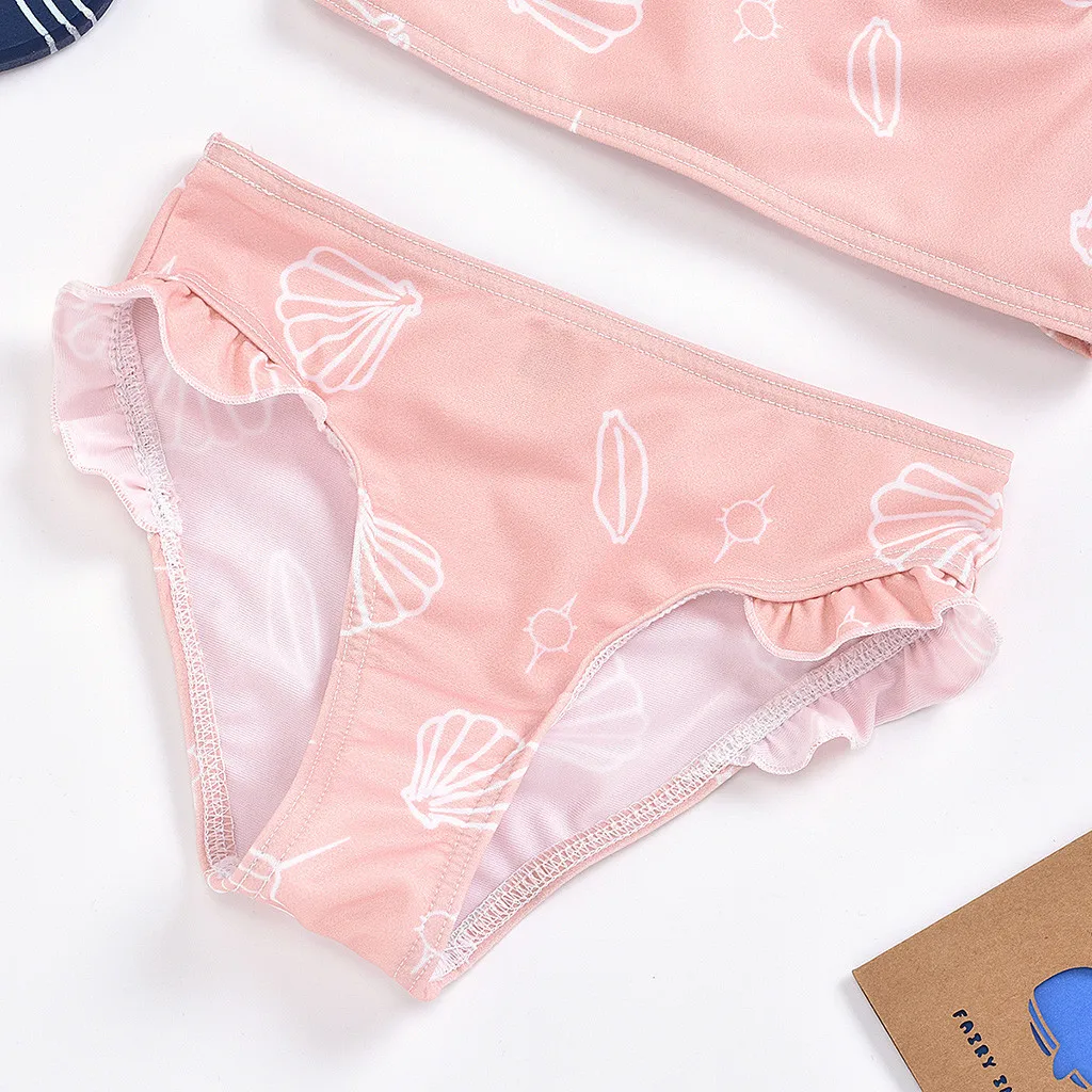 

Summer Kids Baby Girl Sleeveless Cartoon Ruffle Swimwear Swimsuit Bikini Outfits