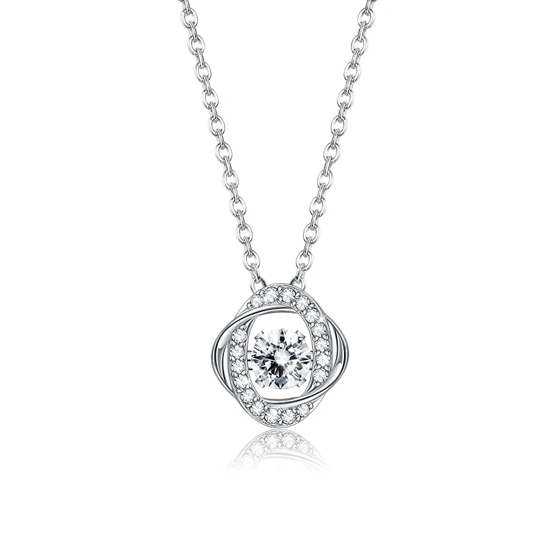 

ZEMIOR Sterling Silver 925 Women Necklaces Double Circle Design Pendant Chain Necklace Geometry Fine Jewelry Female Hot Sale