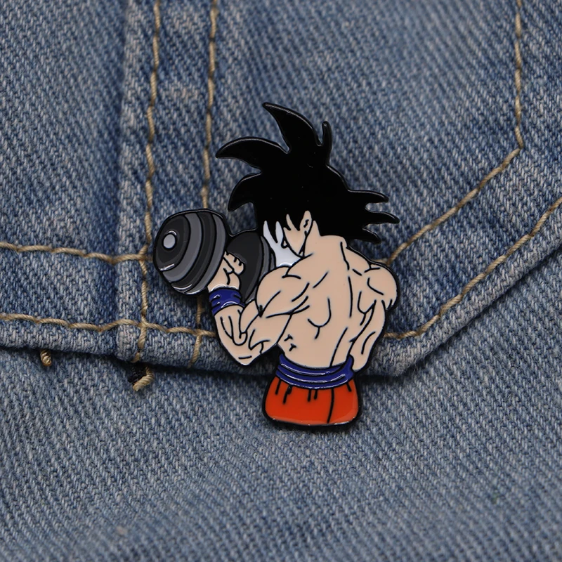 Мультфильм аниме рюкзак булавки Жемчуг дракона эмаль Спорт Сон Гоку отворот