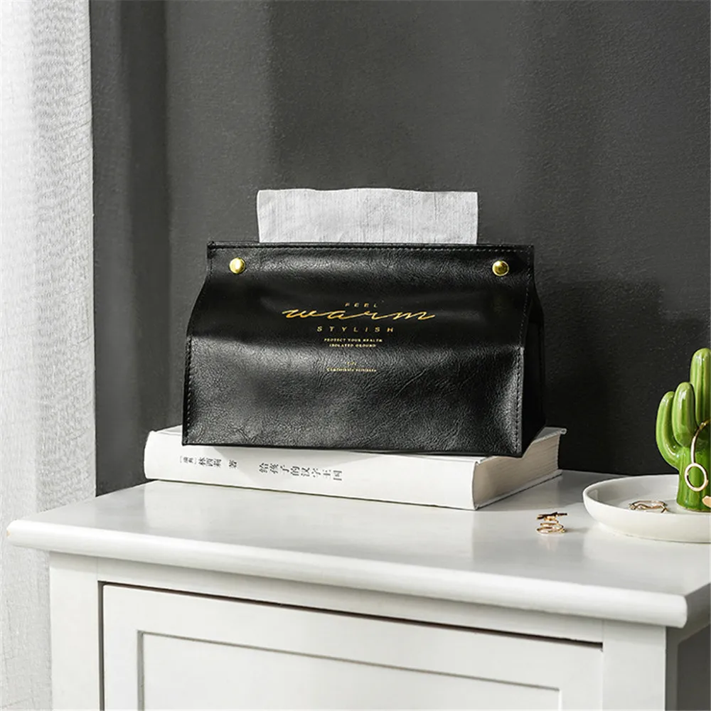 Ретро винтажный Чехол для салфеток контейнер из искусственной кожи бронзовая