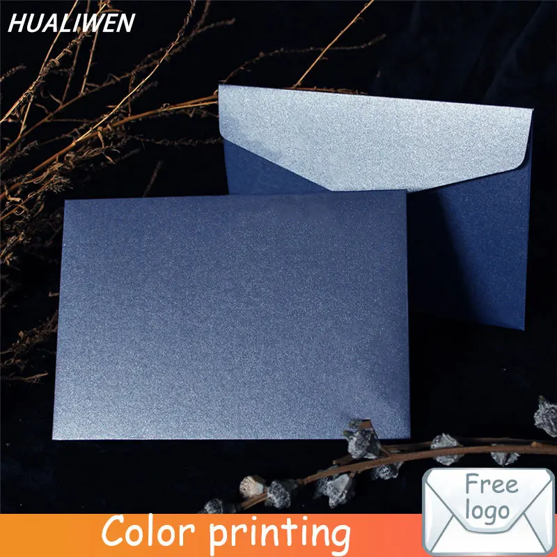 

Multi-size Customized High-end Exquisite Wedding Business Invitation 250g Pearl Paper Hot Stamping Envelope