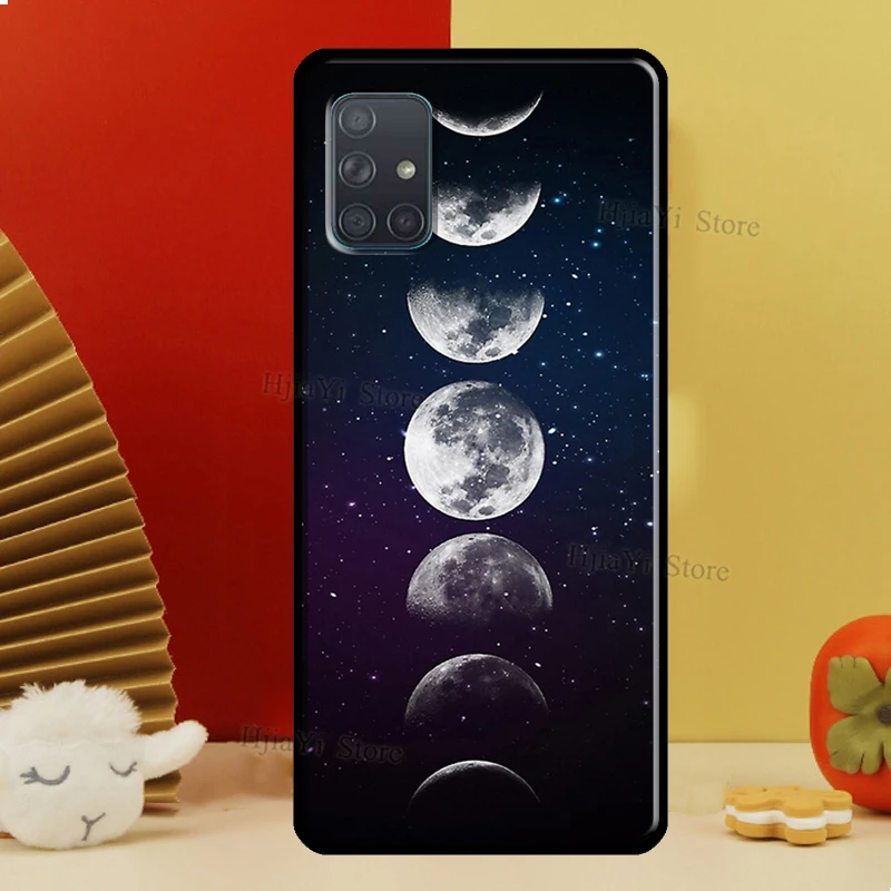 Чехол с лунным светом и фазами земли для Samsung A54 A34 A14 A24 A12 A22 A32 A42 A52 A51 A71 A50 A70 A13 A23 A33 A53