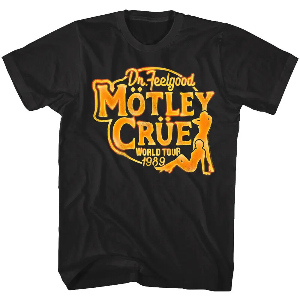 Motley Crue Dr Feelgood World Tour 1989 г. Мужская футболка неоновый топ для девочек с тяжелым
