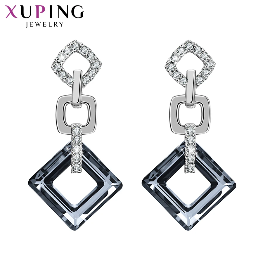 Xuping, изысканные цветные серьги, высокое качество, кристаллы от Swarovski, цветное покрытие, для женщин, подарок на день Святого Валентина, S89-202