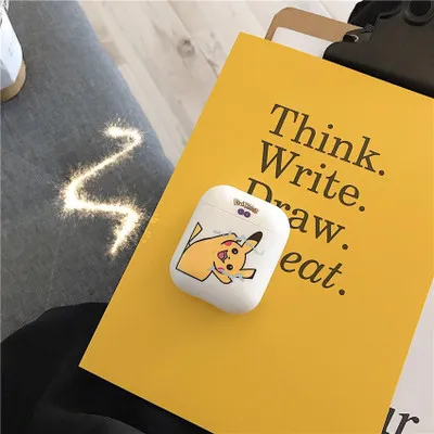 Чехол для ключей с покемоном Пикачу для AirPods apple, чехол с Bluetooth, силиконовый защитный чехол для наушников apple airpods 2, аксессуары - Цвет: FV024