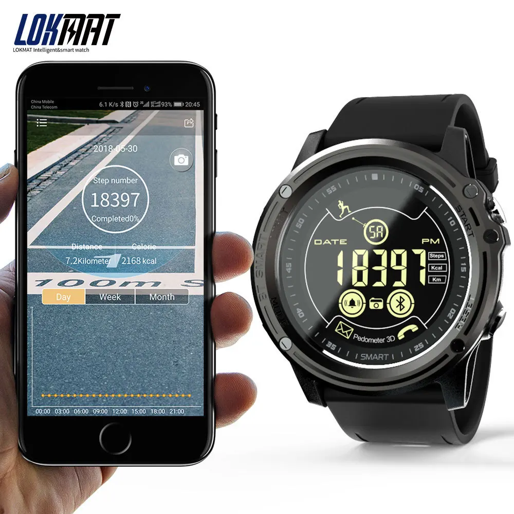 Новые мужские спортивные часы Bluetooth поддержка мобильный телефон подключение