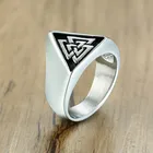 Мужское Винтажное кольцо в стиле викингов, из нержавеющей стали