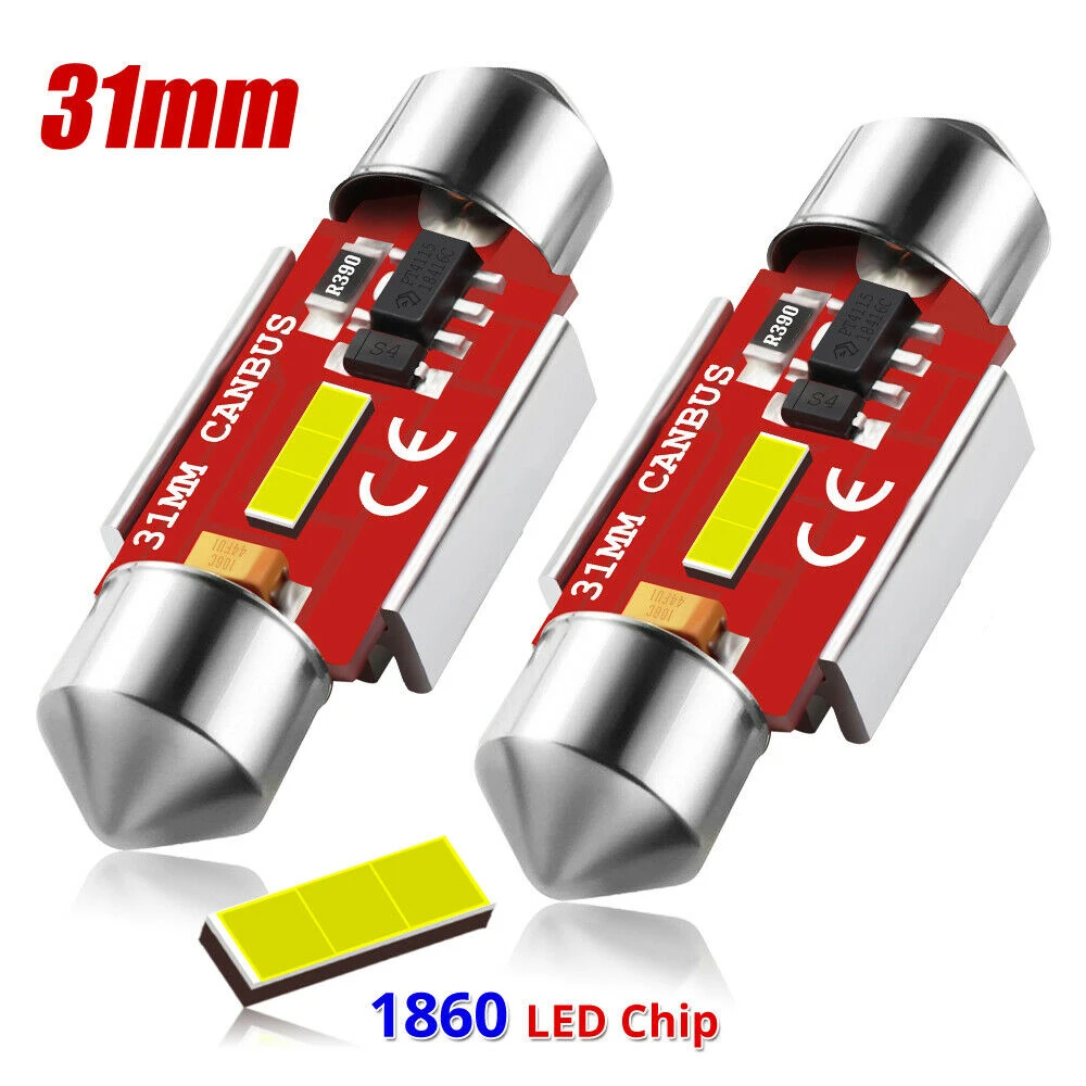 2 шт. 31 мм Festoon C5W светодиодный светильник 1860 SMD белый 6000K внутренний Купол Карта
