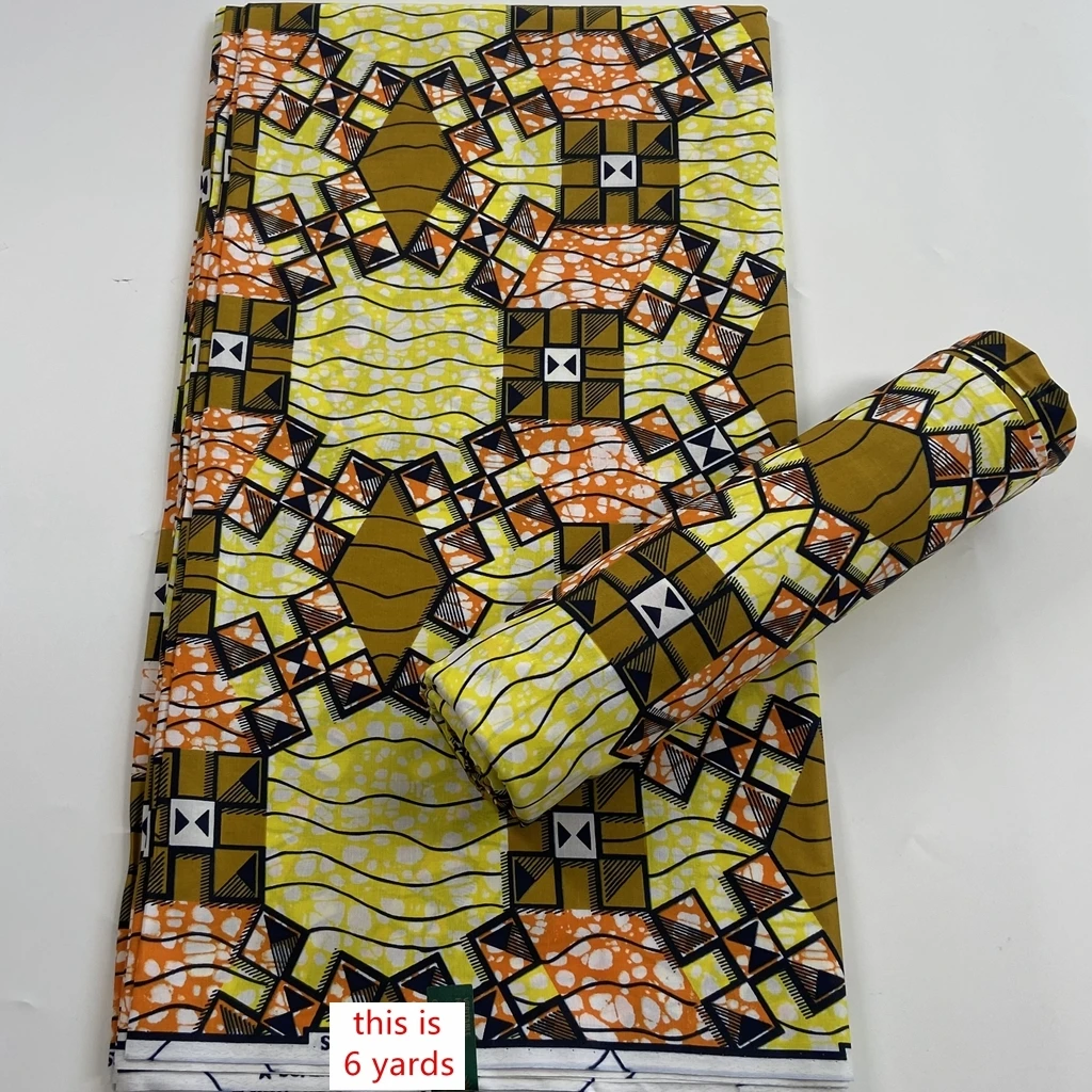 

Африканская настоящая Вощеная хлопчатобумажная ткань высокого качества анкарская ткань Африканский настоящий восковой принт хлопок ориг...