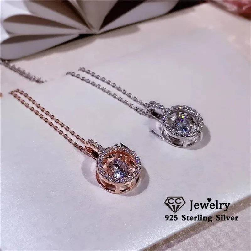 Женские ожерелья с кубическим цирконием простые подвески в форме сердца S925