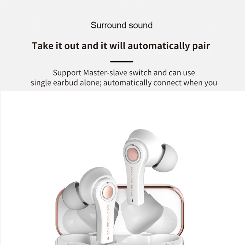 

smabat true wireless Bluetooth headset, smart phone in-ear sports stereo earbuds, powerful gaming bass,