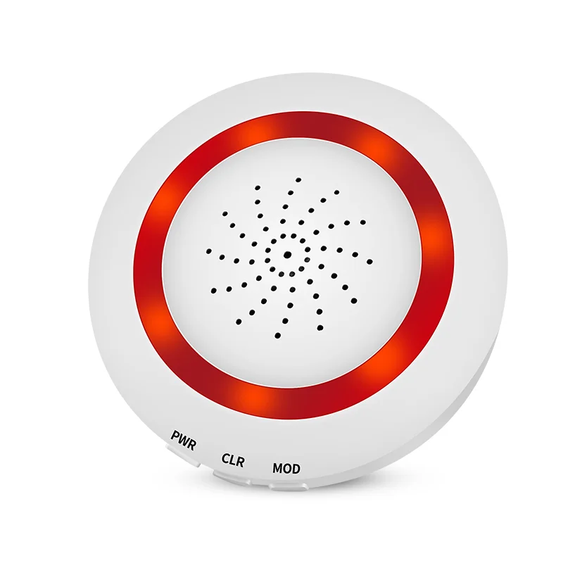 

For Alexa Tuya Smart Home Zigbee Wireless Linkage Intelligent Sound And Light Alarm Temperature/humidity Detection Siren Sensor