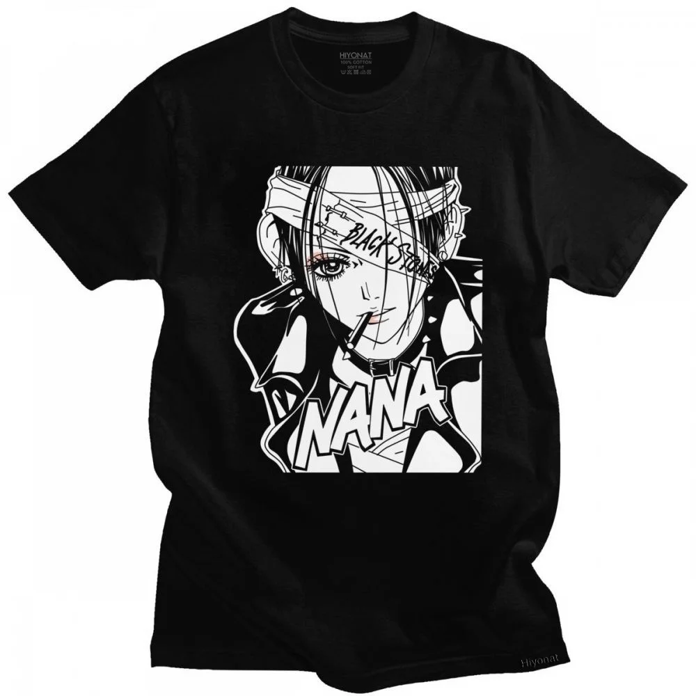 

Personality Manga Nana Osaki T Shirt Men Harajuku Streetwear Tshirt Short Sleeved 100% Cotton T-shirt Japanese Anime Tee Tops