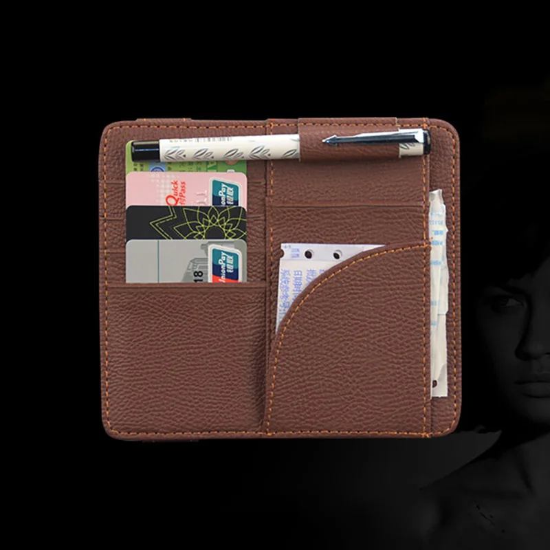 Сумка для хранения карт автомобильных билетов держатель солнцезащитных