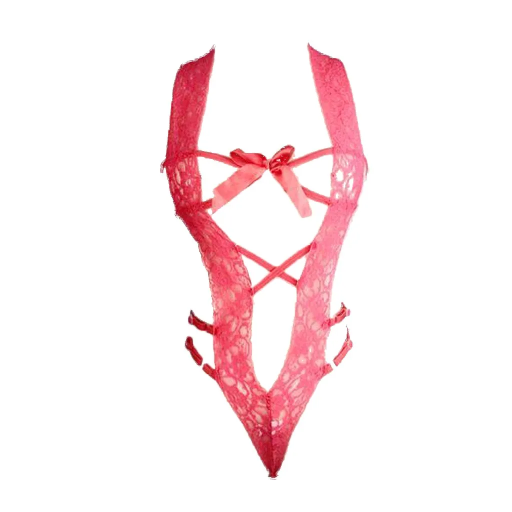

Open Back Hollow Sexy Lingerie Women Porno Lace Sexy Underwear Backless Erotic Bandage Babydoll Transparent Bodysuit Costumes