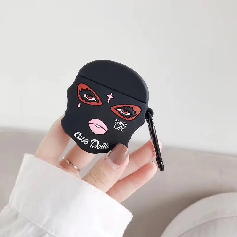 3D маска девушка Tear jesus христианские милые куклы силиконовые Bluetooth беспроводные наушники чехол для Apple AirPods 1 2 крышка коробка Hea