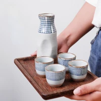 ceramic japanese sake pot cups set flagon liquor cup spirits jug hip flasks sake pot gifts copas de vino home kitchen drinkware