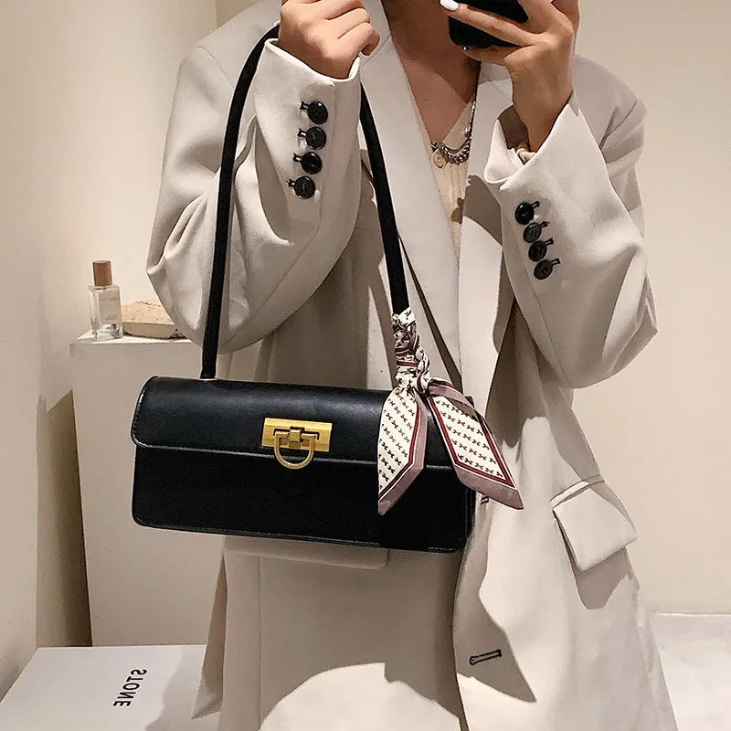 

Autumn Texture Portable Women's Bag 2021 Brand Bag New Fashion Trend High-level One-shoulder Underarm Bag Wild Baguette Bag
