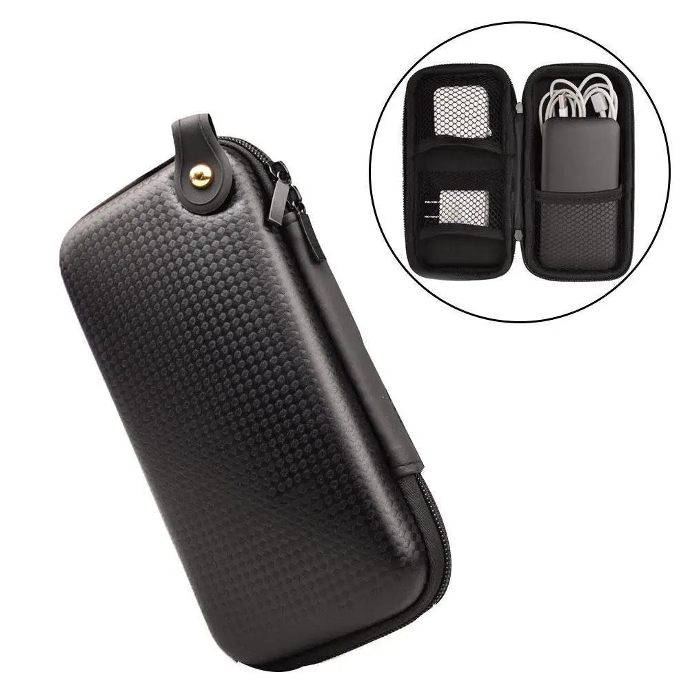 

Mutifunctional External Storage Hard Case HDD SSD Bag USB Cable Charger Airpod Headphone Black Case For Hard Driver Power Bank